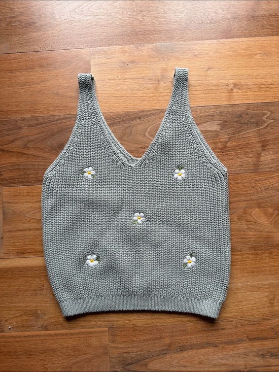 Francesca's Collections Tops - Francesca's Sage Green Knit Tank Sweater